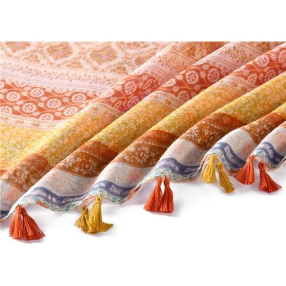 Boho Cotton Scarf Lightweight 005 - Picture 5 of 7